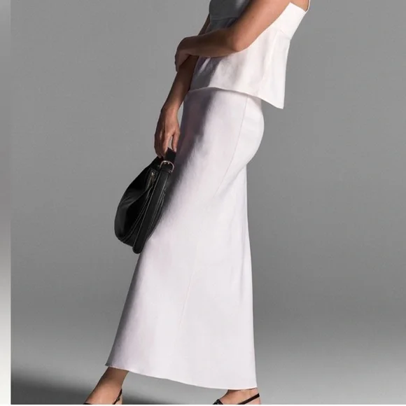 Anthropologie The Tilda Slip Skirt: Linen Edition. Size LP. MSRP $138 - Picture 6 of 15